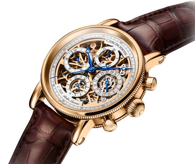 Chronoswiss Opus 18KT Red Gold 41mm Chronograph Skeleton Automatic Watch. CH-7541SR/13-2