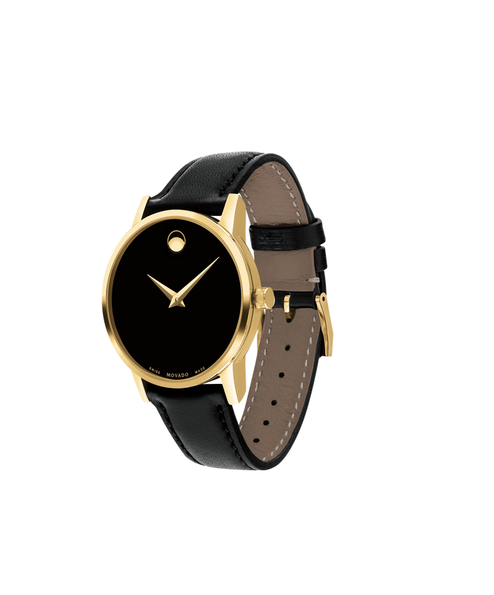 Movado Museum Classic Year of the Horse 40mm Automatic Black Leather Strap Watch.0608008.