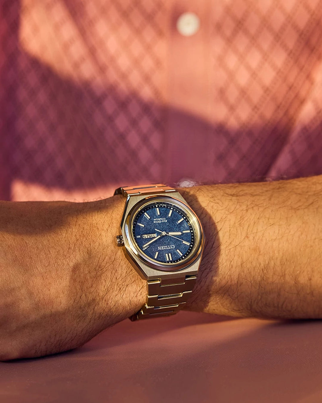 Citizen Zenshin Three-hand Super Titanium 39mm Eco-Drive Watch. AW0130-85L