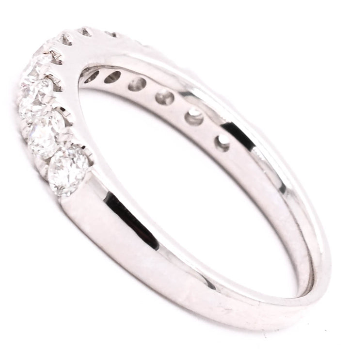 14KT White Gold 0.72CTW Diamond Wedding Band.