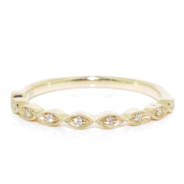 Belle & Jules 14KT Yellow Gold 0.05CTW Diamond Stackable Ring.

Band