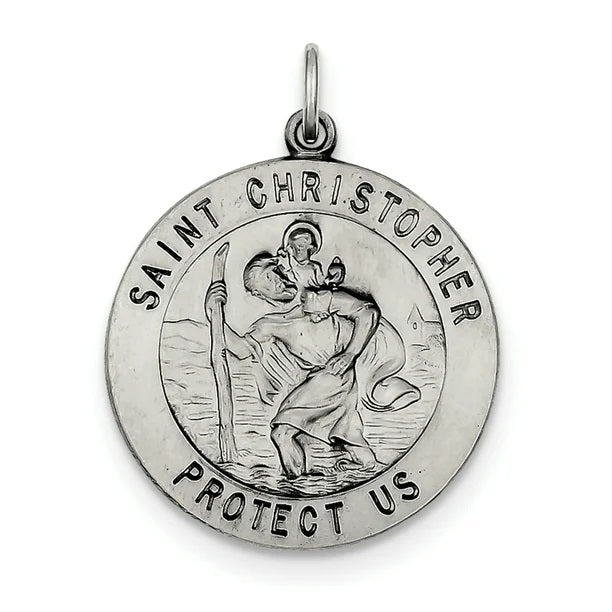 Sterling Silver St.Christopher Pendant.