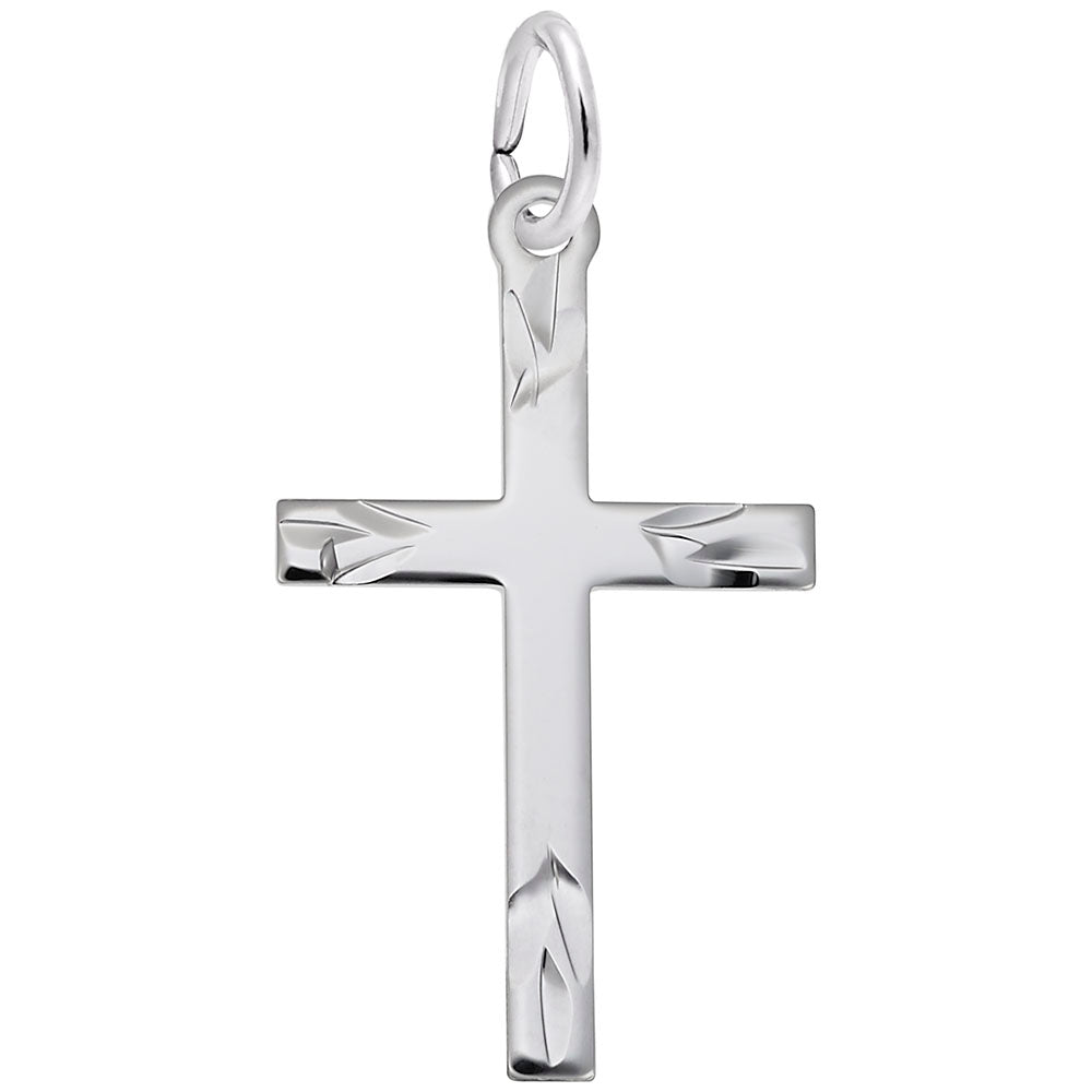 Rembrandt Sterling Silver Cross Medium Charm.