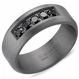 Torque Tantalum 0.50 CTW Diamond Wedding Band.