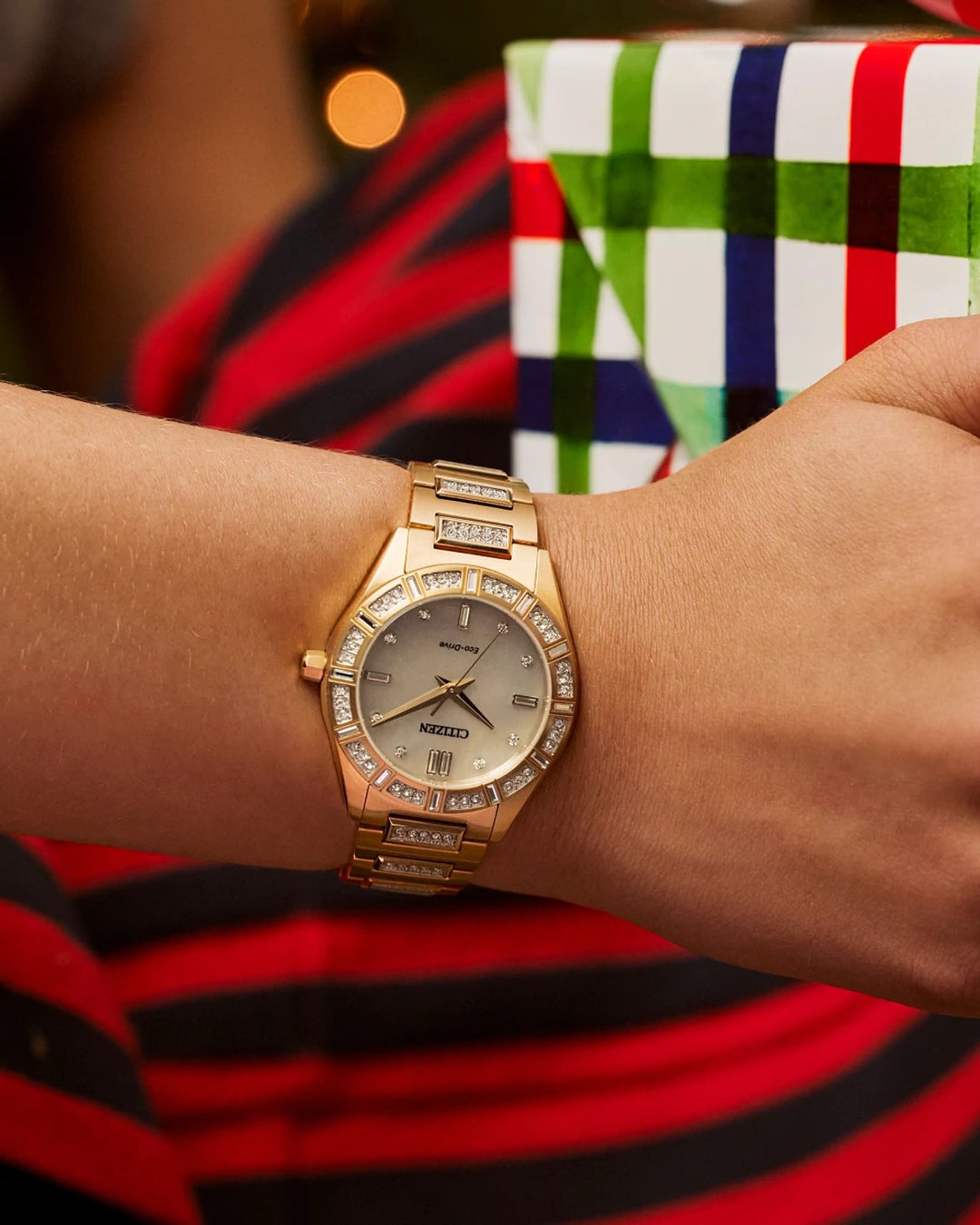 Citizen Silhouette Crystal 34mm Eco-Drive Watch. EM1022-51D.