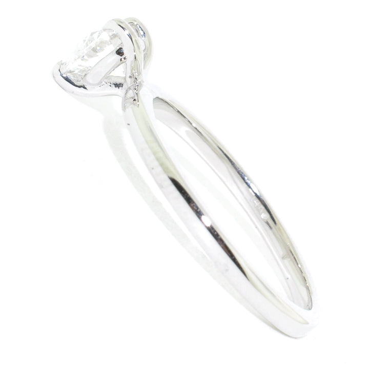 Graziella 14KT White Gold 0.63CT Heart Shaped Solitaire Engagement Ring.