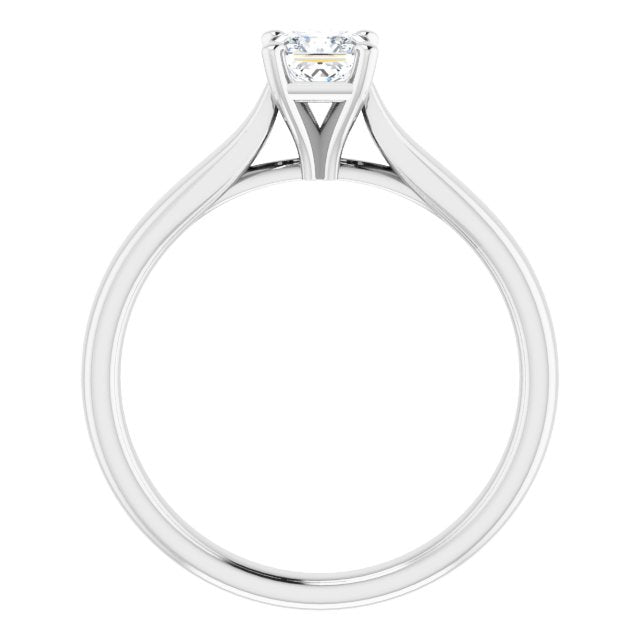 Graziella 14KT White Gold 0.50CT Round Brilliant Diamond Solitaire Engagement Ring.