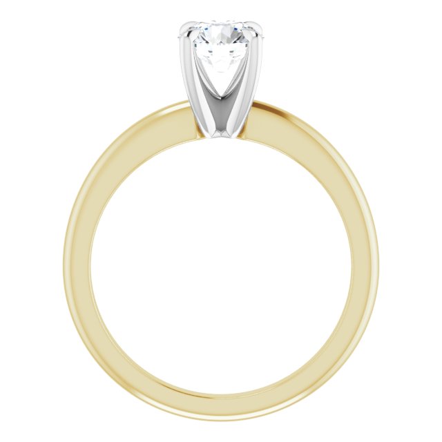 Graziella 14KT Yellow and White Gold 0.70CT Round Brilliant Canadian Diamond Solitaire Engagement Ring.
