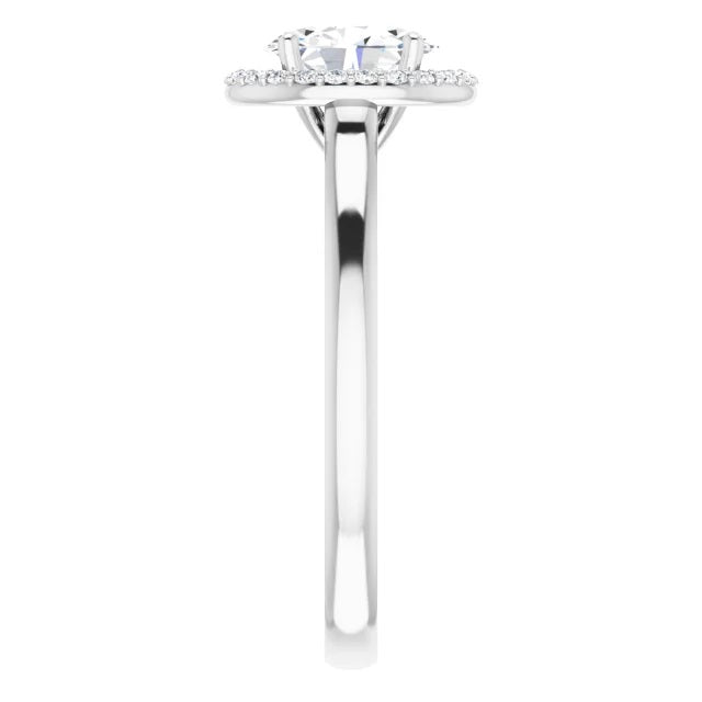 Graziella 14KT White Gold 0.70CTW Round Brilliant Canadian Diamond Halo Engagement Ring - Size 6.5