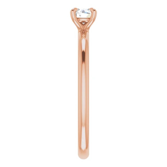 Graziella 14KT Rose Gold 0.25CT Round Brilliant Solitaire Engagement Ring - Size 6.5