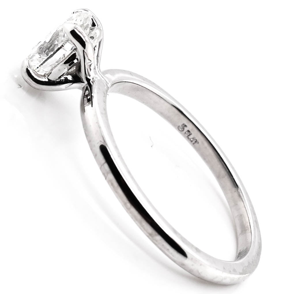 Graziella Platinum 1.00CT Oval Diamond Solitaire Engagement Ring