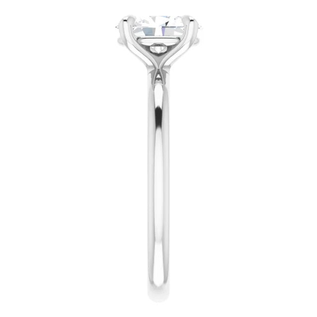 Graziella Platinum 1.00CT Oval Diamond Solitaire Engagement Ring