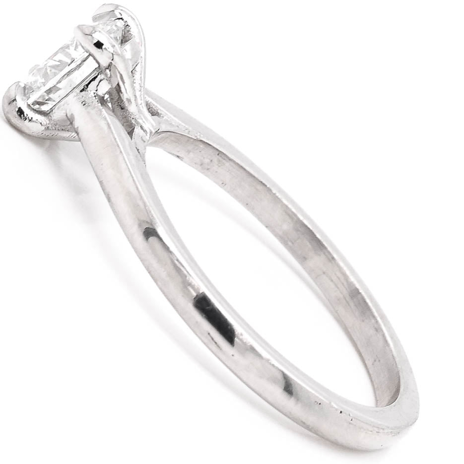 Graziella Platinum 1.00CT Round Brilliant Diamond Solitaire Engagement Ring.