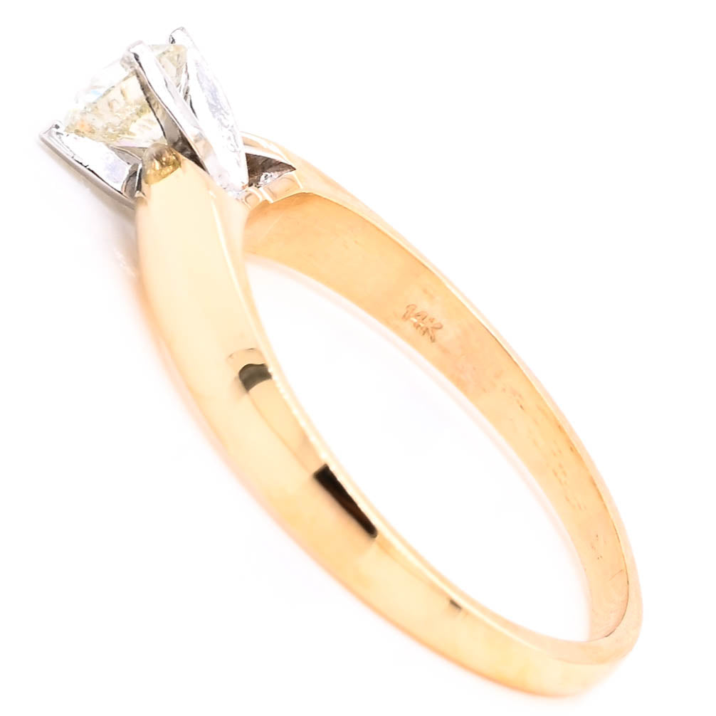 Graziella 14KT Yellow Gold 0.20CT Round Diamond Solitaire Promise Ring - Size 6.25