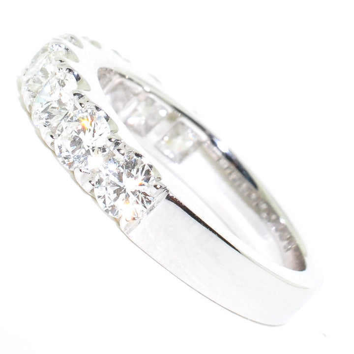 Graziella 14KT White Gold 1.50CTW I1 G-H Colour Diamond Wedding Band - Size 6