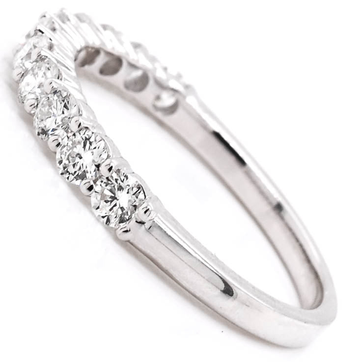 Graziella 14KT White Gold 0.70CTW Diamond Wedding Band - Size 6.5