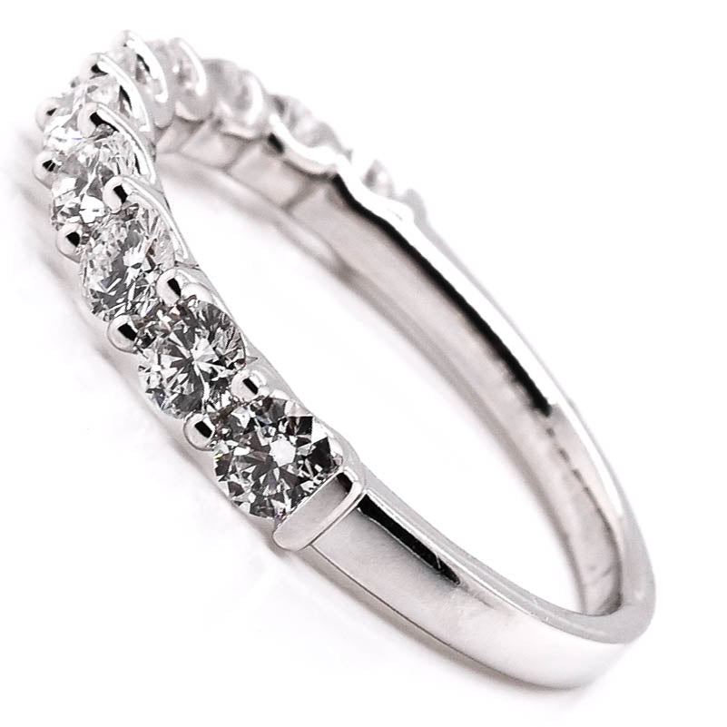 Graziella 14KT White Gold 0.80CTW Diamond Wedding Band - Size 6