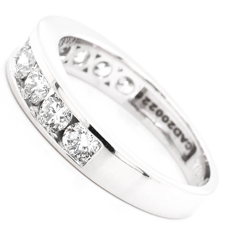 Graziella Fire &amp; Ice 14KT White Gold 0.76CTW Canadian Diamond Band Wedding Band - Size 6.5