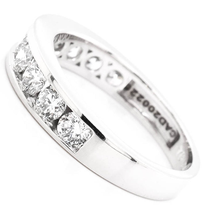 Graziella Fire &amp; Ice 14KT White Gold 0.76CTW Canadian Diamond Band Wedding Band - Size 6.5