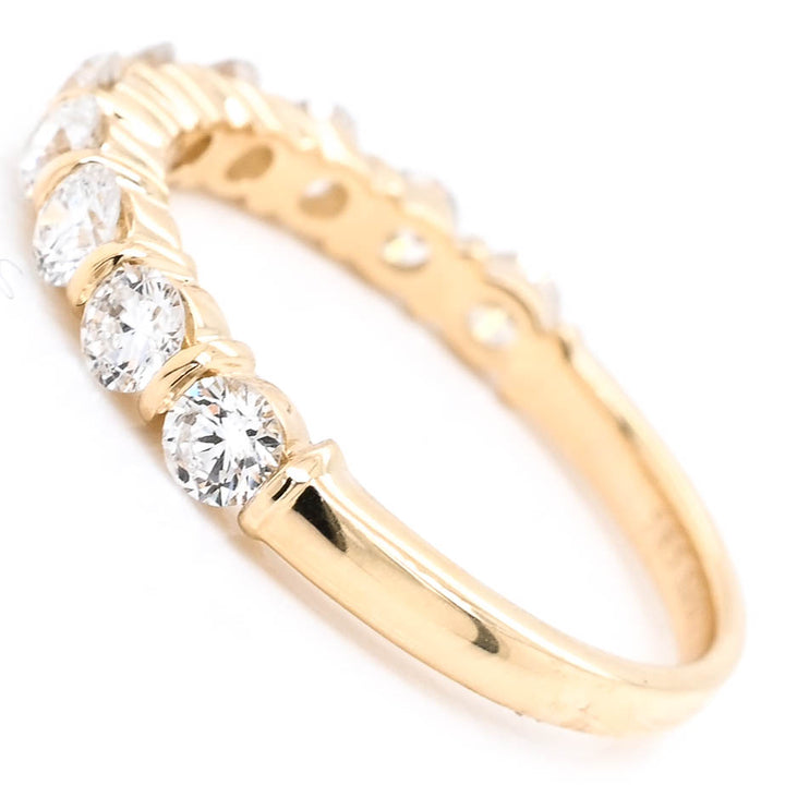 Graziella 14KT Yellow Gold 0.71CTW Diamond Wedding Band - Size 6.5