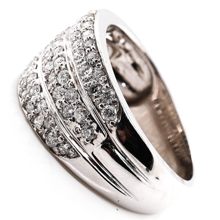Graziella 14KT White Gold 1.05CTW SI G-H Colour Diamond Celebration Ring - Size 7