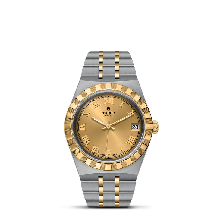 Tudor Royal Watch - M28403-0004 - 34mm steel case, Yellow gold bezel