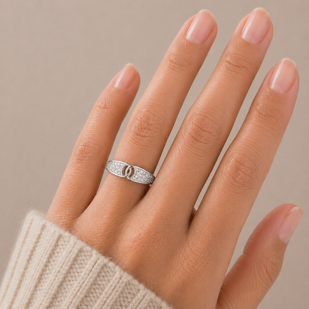 Graziella 14KT White Gold 0.19CTW Diamond Ring - Size 6