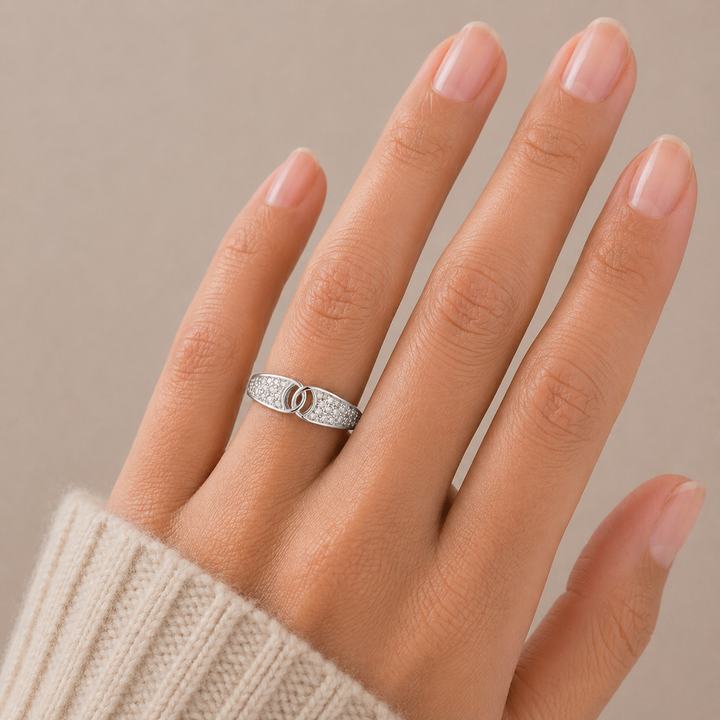 Graziella 14KT White Gold 0.19CTW Diamond Ring - Size 6