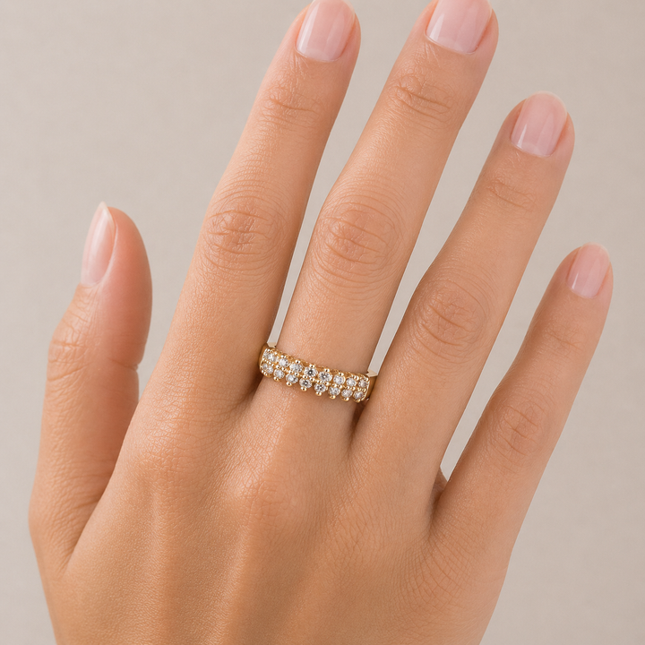 Graziella 14KT Yellow Gold 0.25CTW Diamond Ring - Size 7