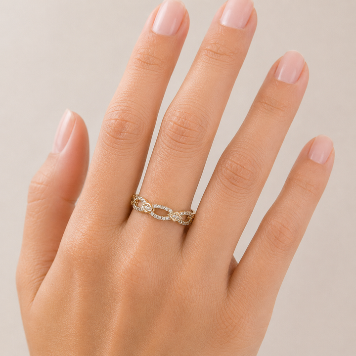 Graziella 14KT Yellow Gold 0.25CTW Diamond Ring - Size 7