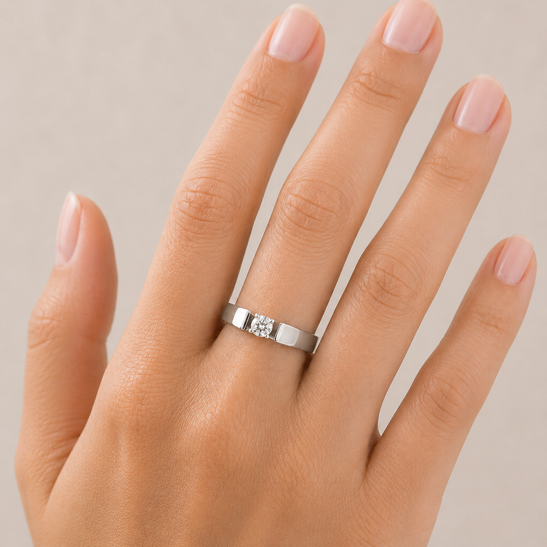 Graziella 14KT White Gold 0.23CTW Round Brilliant Diamond Promise Ring - Size 6
