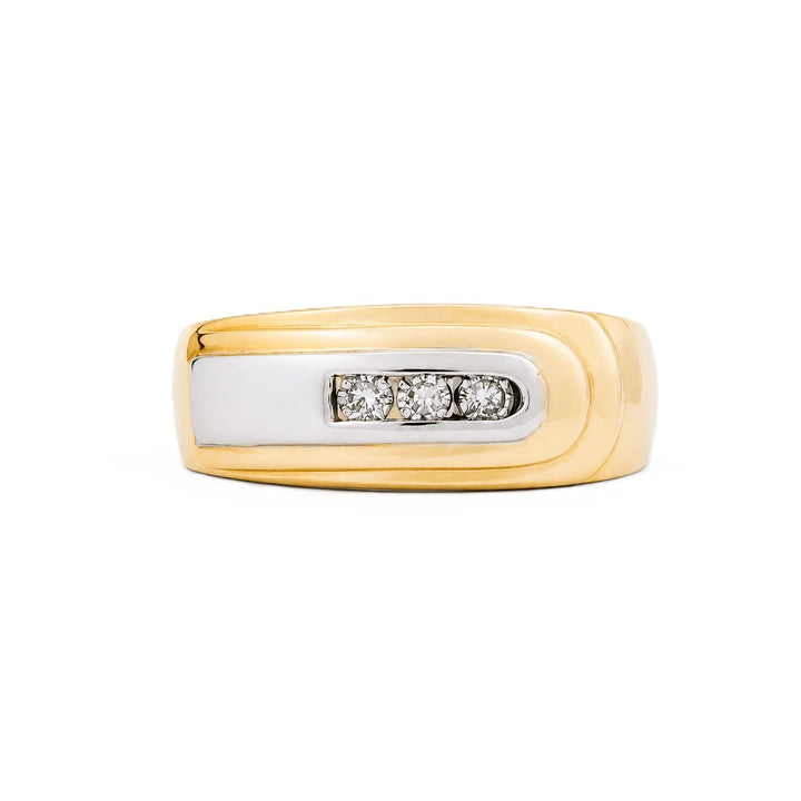 Graziella 14KT Yellow Gold 0.28CTW Diamond Wedding Band - Size 10.5