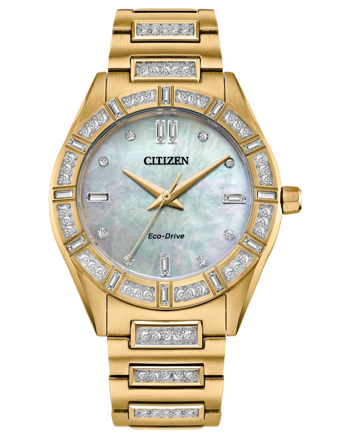 Citizen Silhouette Crystal 34mm Eco-Drive Watch. EM1022-51D.
