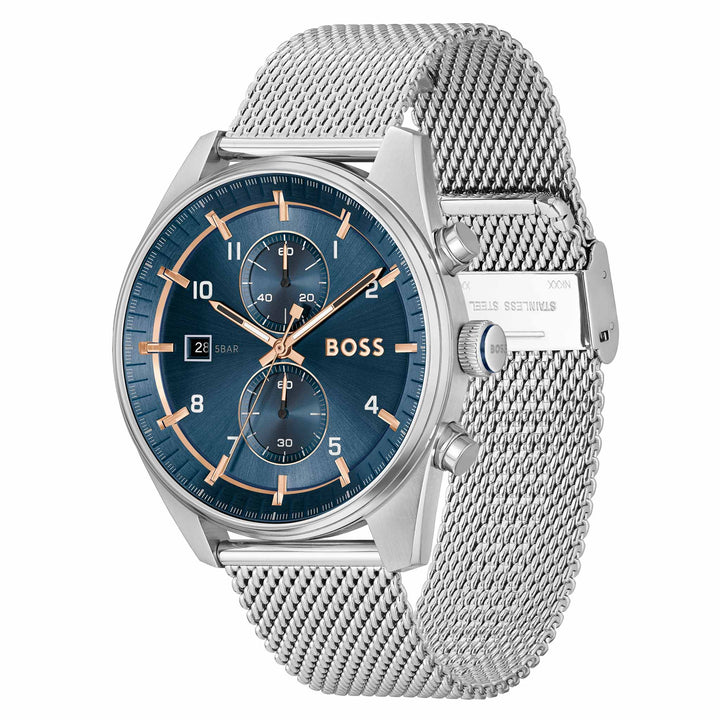 Hugo Boss Skytraveller 44mm Quartz Watch 