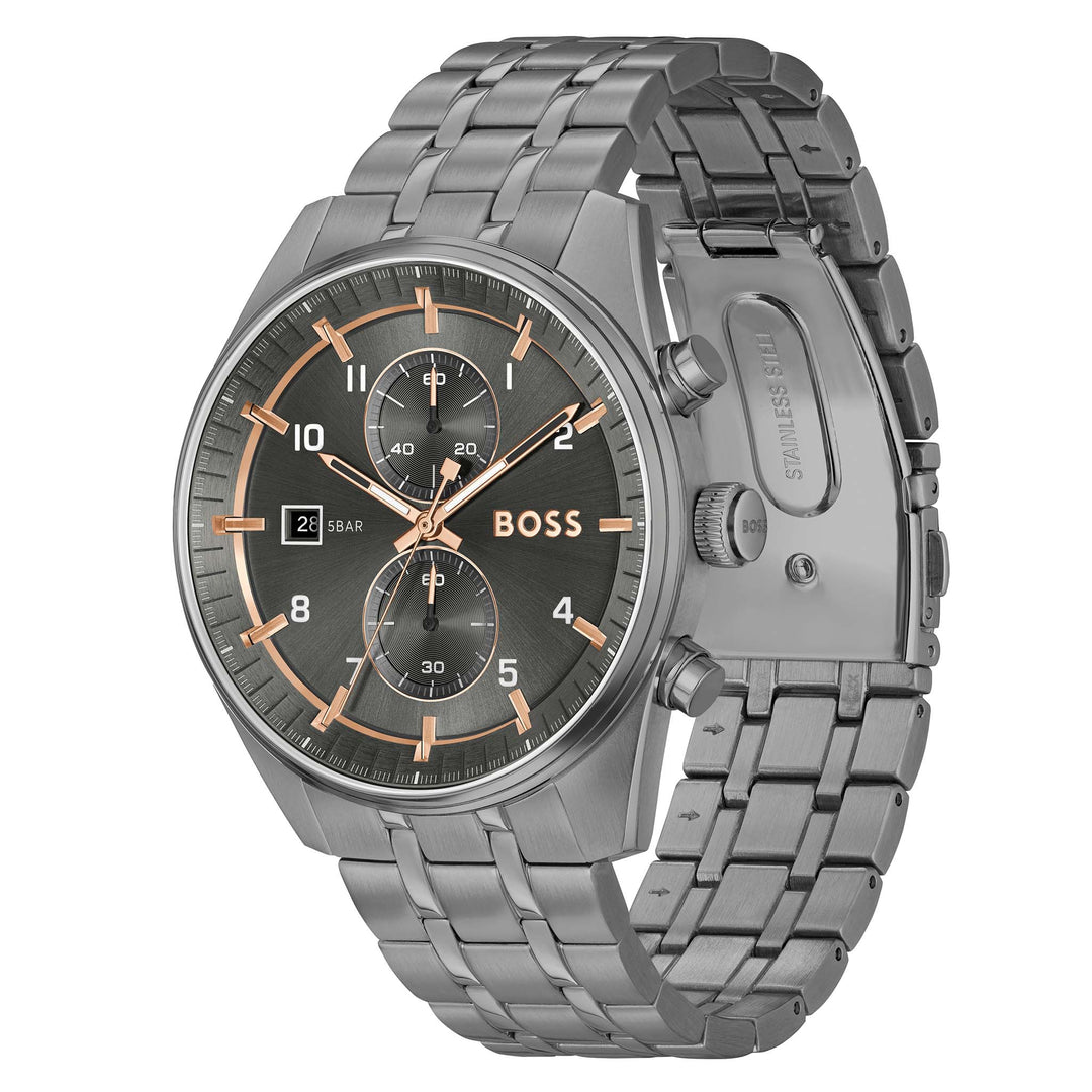 Hugo Boss Skytraveller 44mm Quartz Watch 