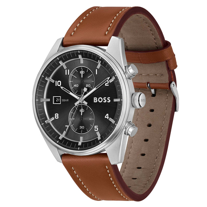 Hugo Boss Skytraveller 44mm Quartz Watch 