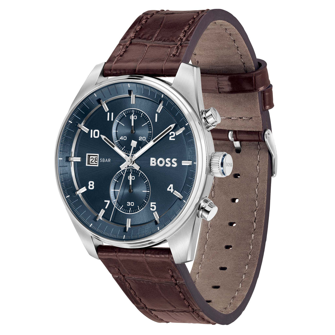 Hugo Boss Skytraveller 44mm Chronogrph Quartz Watch. 1514194