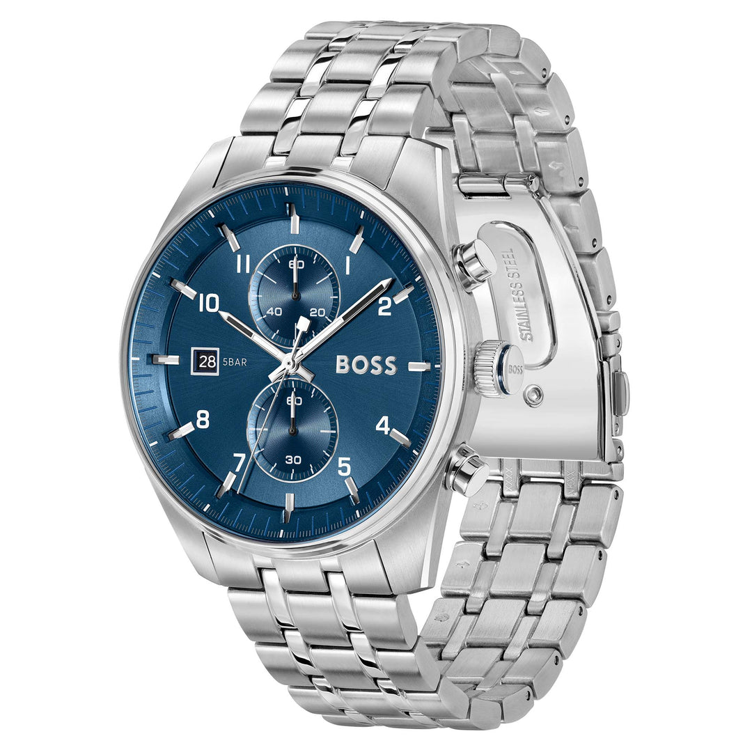 Hugo Boss Skytraveller 44mm Quartz Watch 