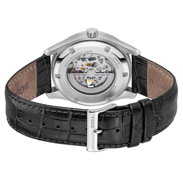 Hugo Boss Principle Skeleton 41mm Automatic Watch 1514234