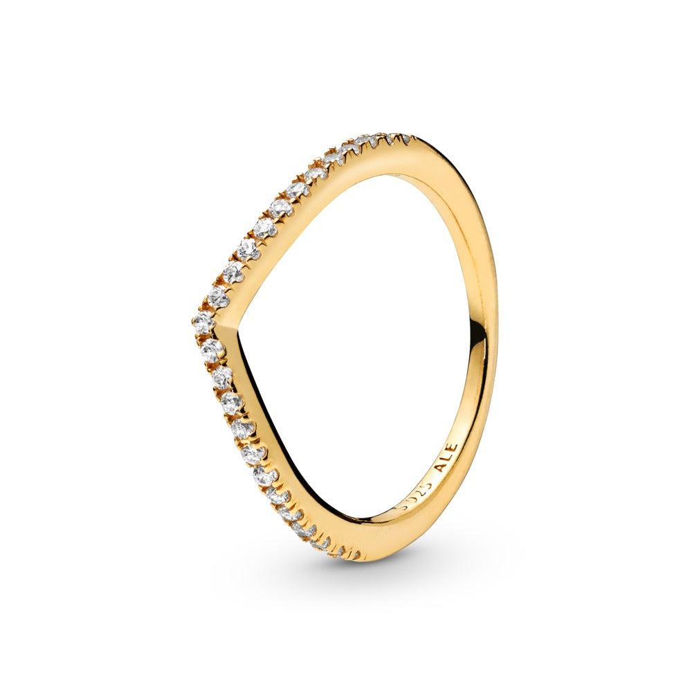 Sparkling Wishbone Ring