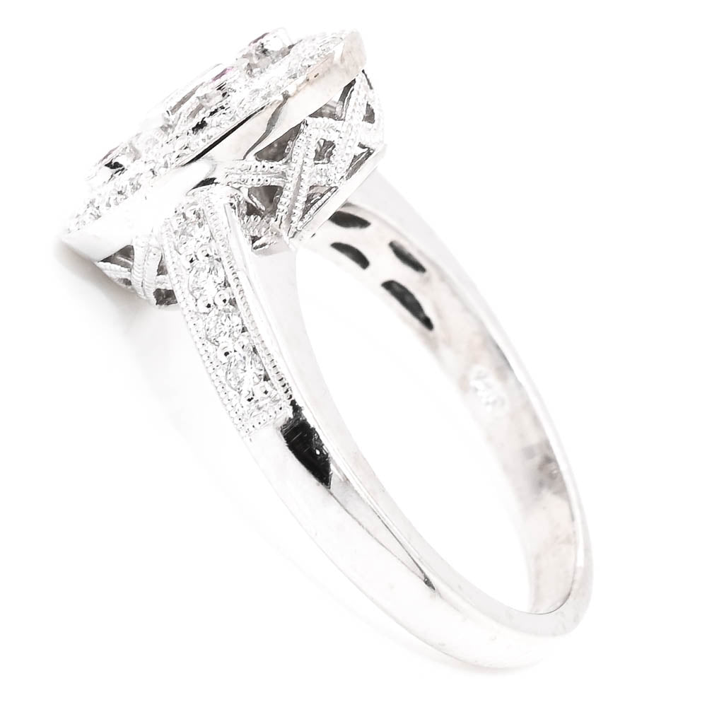 14KT White Gold 0.25CTW Diamond Celebration Ring.