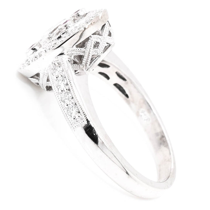 14KT White Gold 0.25CTW Diamond Celebration Ring.