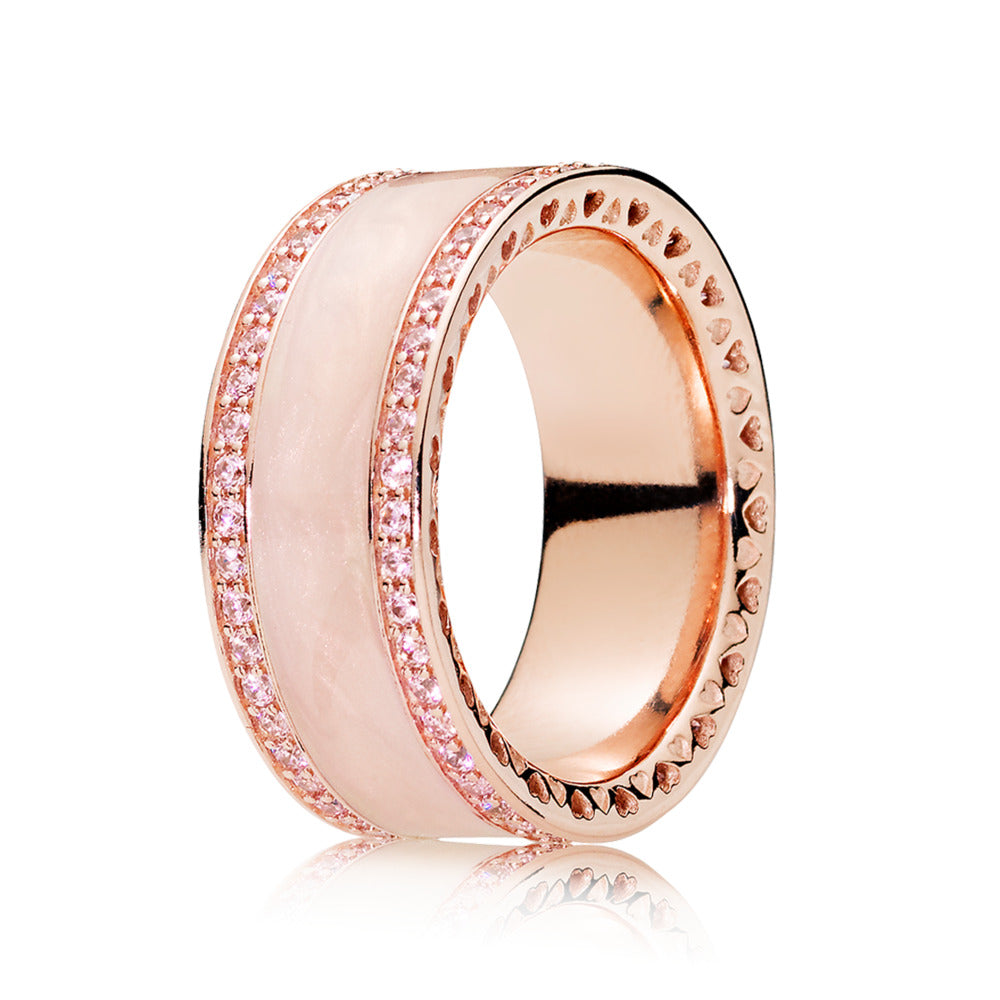 Hearts of PANDORA, Cream Enemal &amp; Clear CZ