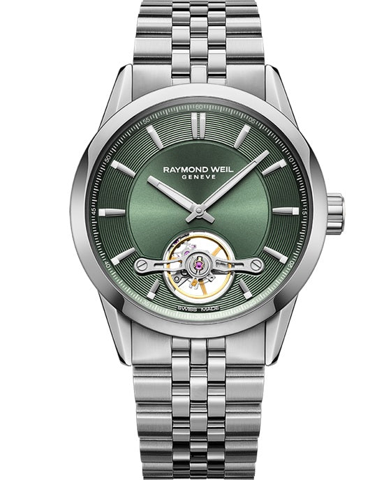 Raymond Weil Freelancer Calibre RW1212 Automatic Green Steel 42.5mm Watch, 2781-ST-52051