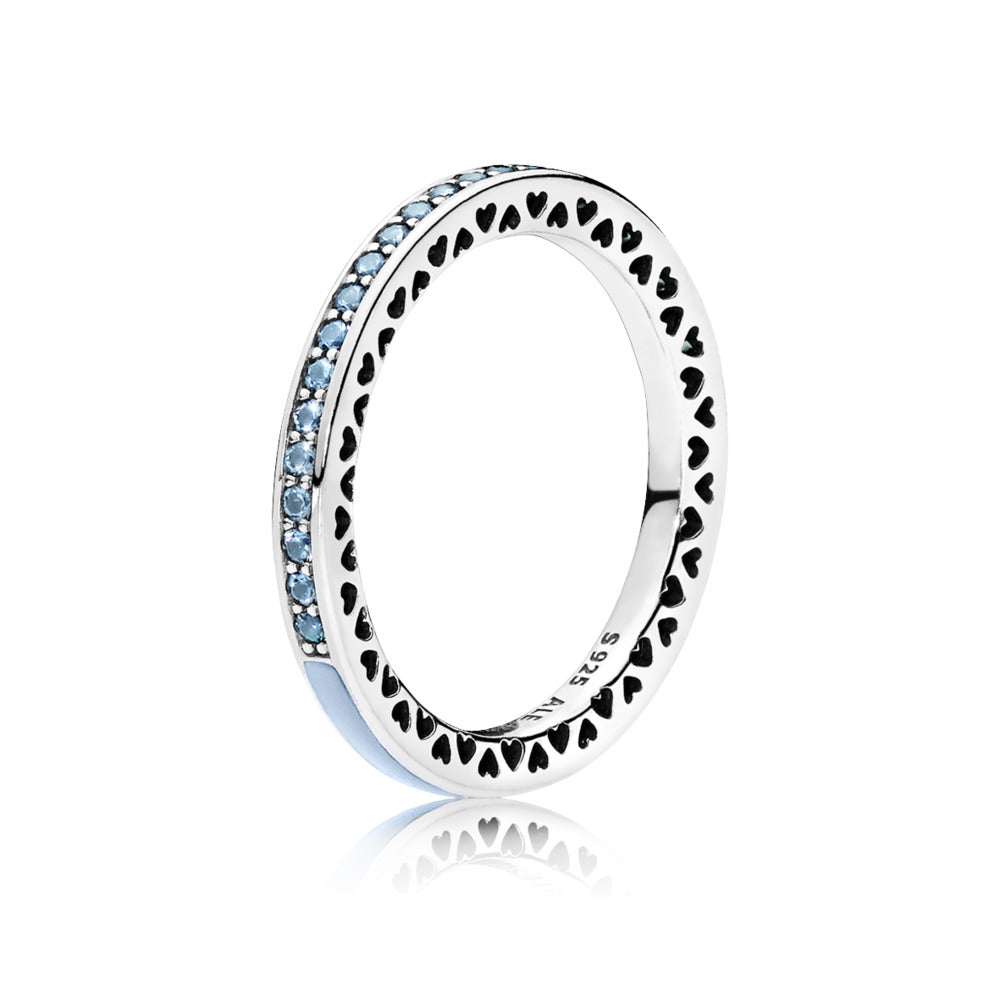 Radiant Hearts of PANDORA, Air Blue Enamel & Sky Blue Synthetic Spinel