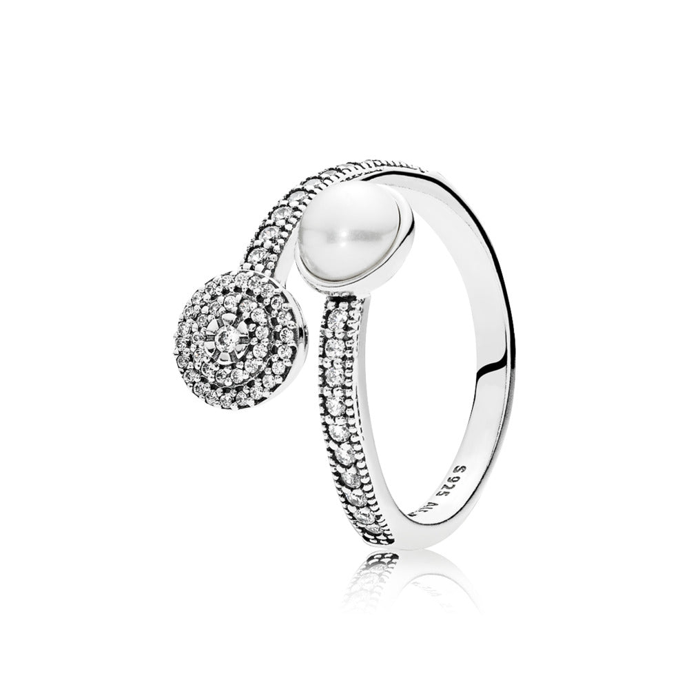 Luminous Glow, White Crystal Pearl &amp; Clear CZ