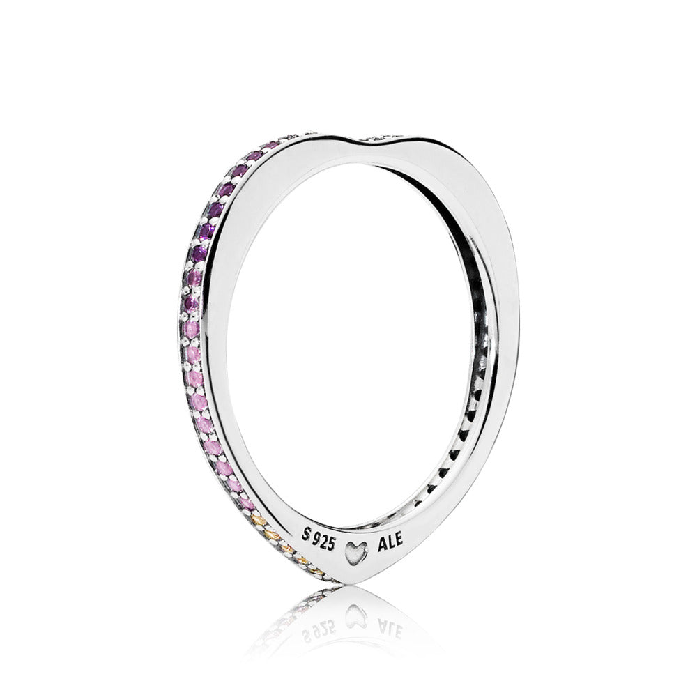 Arc of Love, Multi-Colored CZ &amp; Crystals
