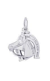 Rembrandt Sterling Silver Horse Head Charm.