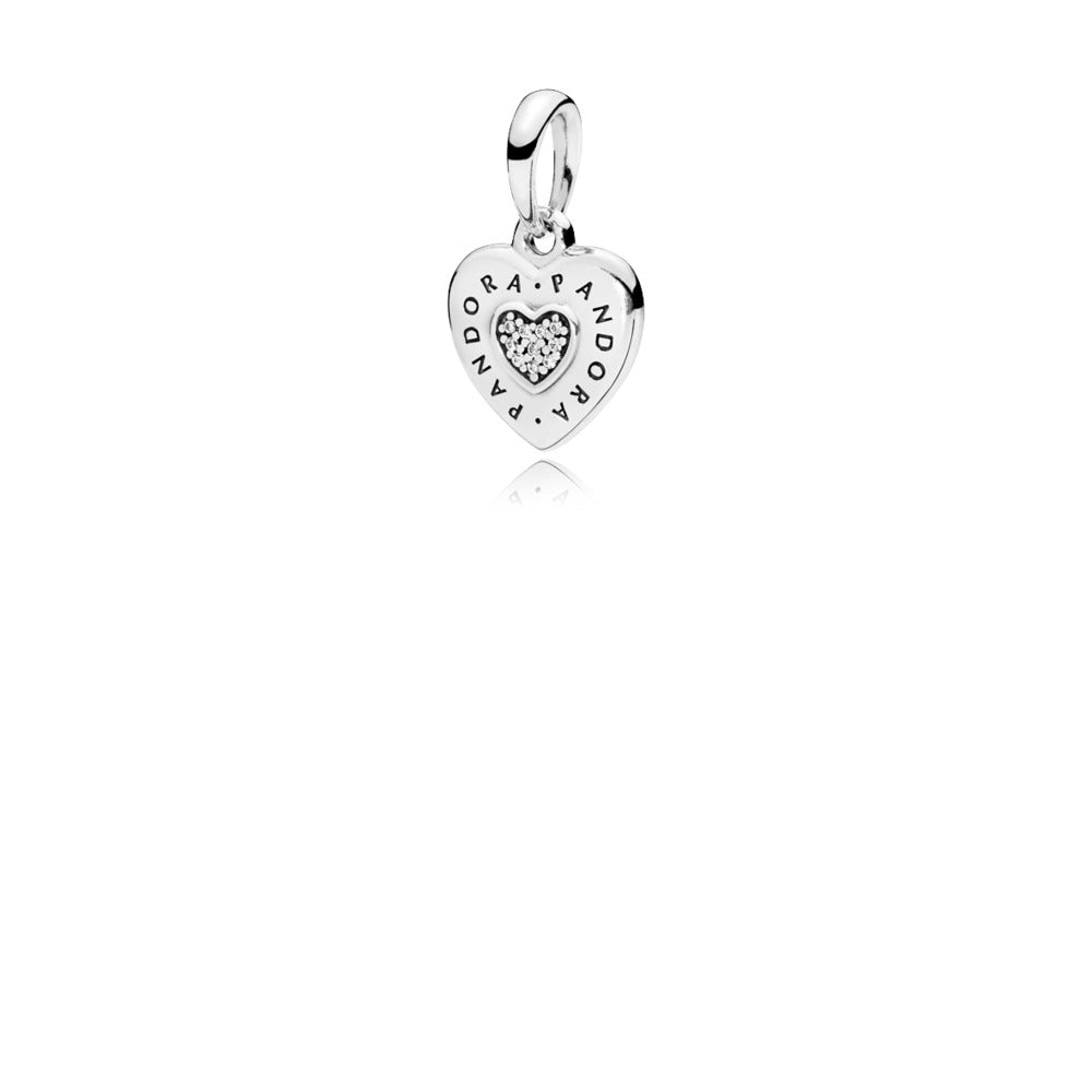 PANDORA Signature Heart, Clear CZ