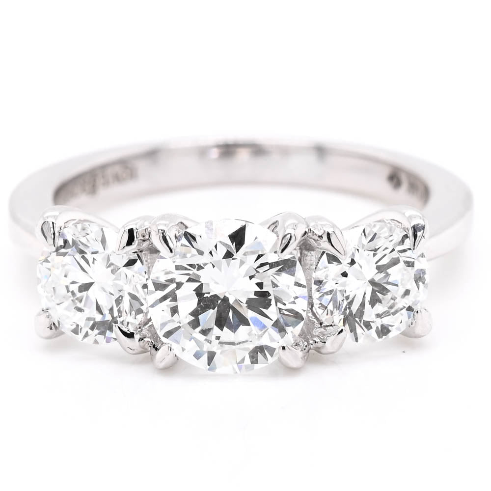 graziella 14KT White Gold 2.50CTW Round Brilliant LAB Created Diamond Engagement Ring